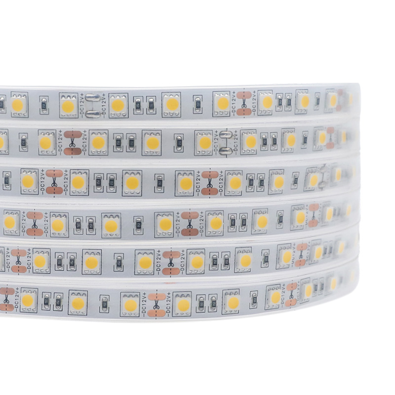 Single Row Series DC12/24V 5050SMD 300LEDs Flexible LED Strip Lights Waterproof IP67 Outdoor Use 16.4ft Per Reel By Sale